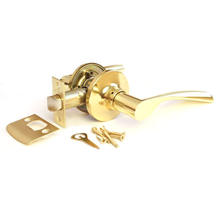 Ручка защелка (кноб) дверная нажимная Apecs 8023-05-G без фиксатора золото