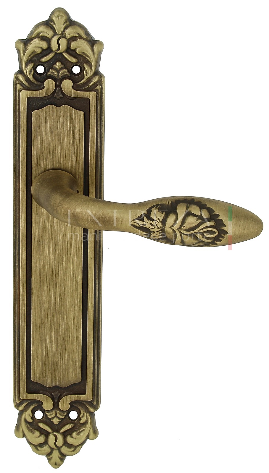 Ручка дверная Extreza MIREL-R на планке PL02 PASS матовая бронза F03