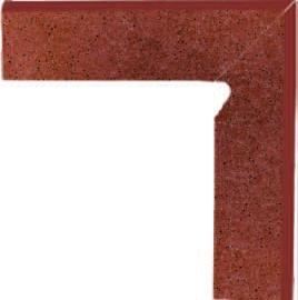 Плитка клинкерная цоколь правый структурный Paradyz Taurus Brown 2-х элем 30х8,1