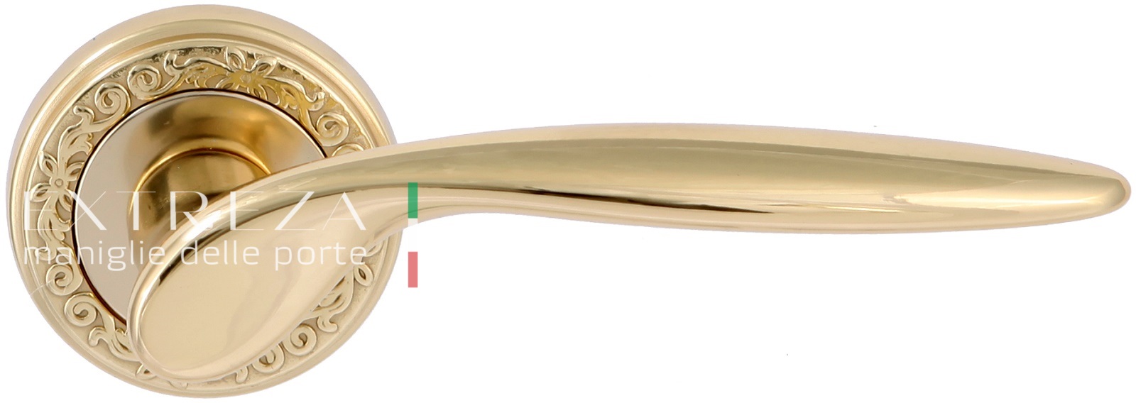 Ручка дверная Extreza CALIPSO (Калипсо) 311 на розетке R06 полированное золото F01