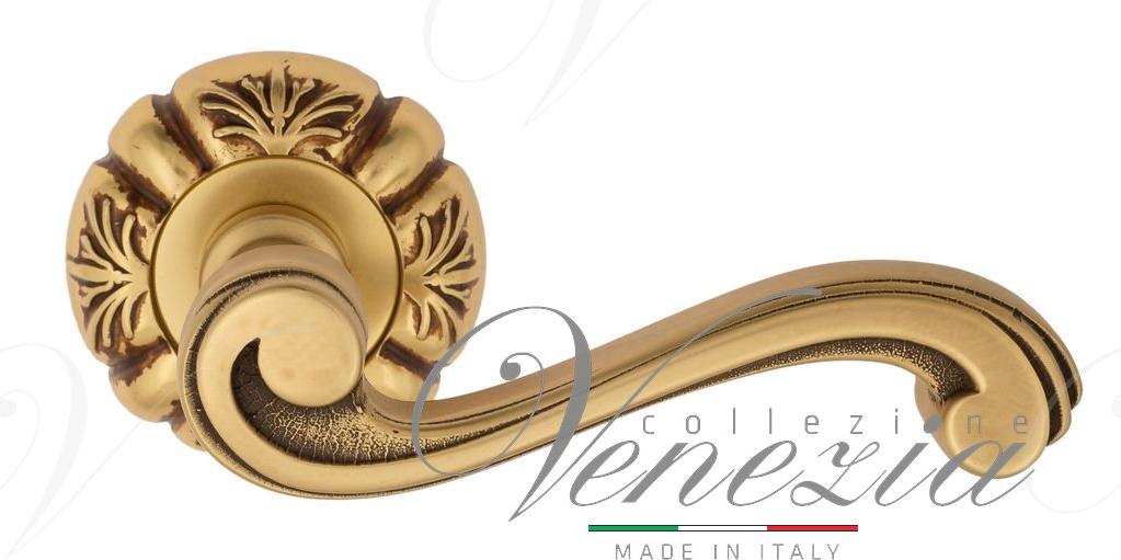 Ручка дверная межкомнатная Venezia Vivaldi D5 французское золото+коричневый