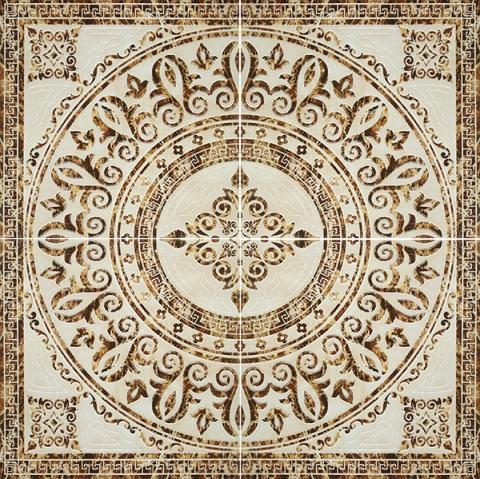 Керамогранит Infinity Ceramic Tiles Castello Tramonte Roseton Beige (4 шт.) декор 120х120