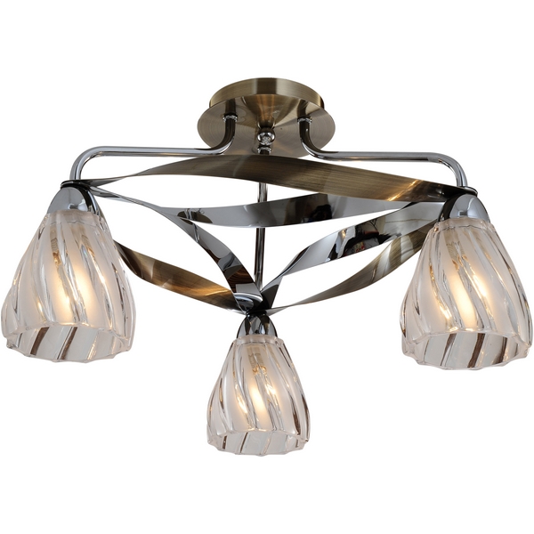 Люстра потолочная N-Light 405-03-53CAB chrome + antique brass