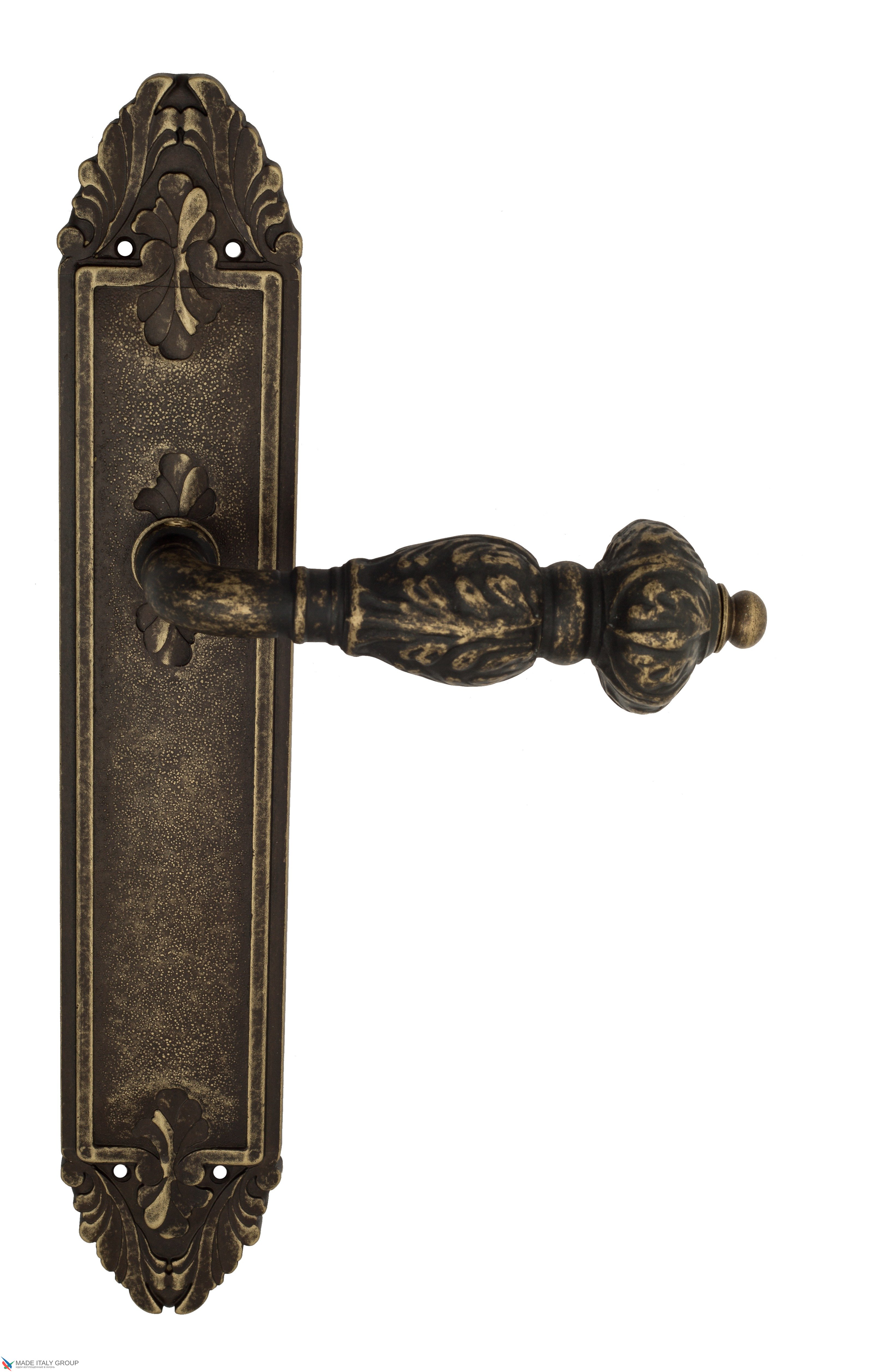 Дверная ручка Venezia "LUCRECIA" на планке PL90 античная бронза
