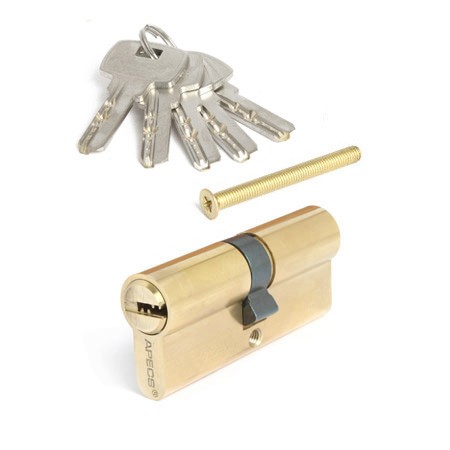 Цилиндр для замка ключ / ключ Apecs SM-70-G золото