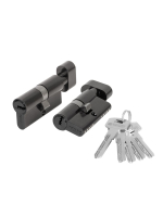 Цилиндровый Fuaro (Фуаро) механизм (200 ZM/70) 2000ZM Knob 70 (30+10+30) BL-24 черный 5Key с вертушкой