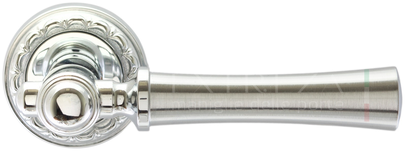 Ручка дверная Extreza DEZI (Дези) 309 на розетке R02 полированный хром / матовый хром F04/F05