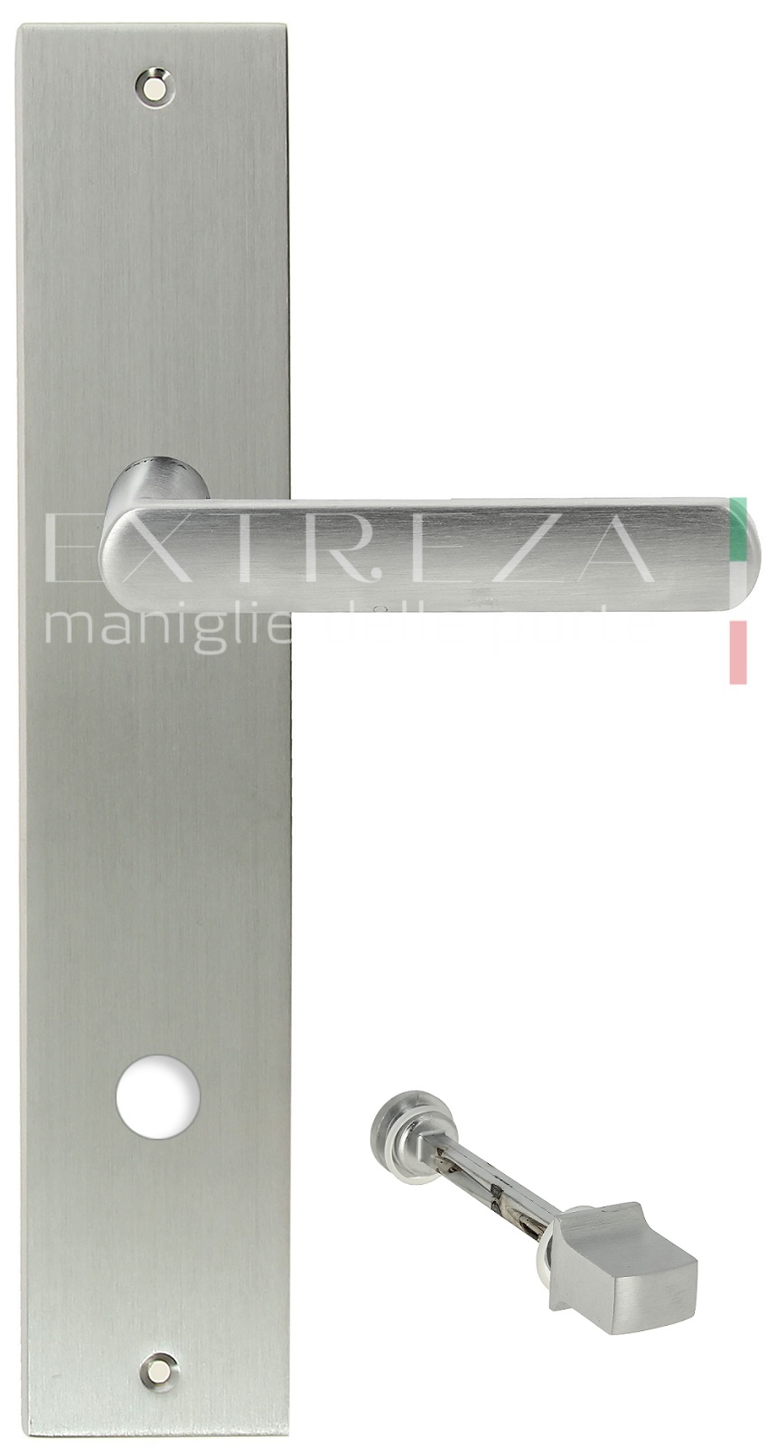 Ручка дверная Extreza Hi-Tech AQUA (Аква) 113 на планке PL11 WC матовый хром F05