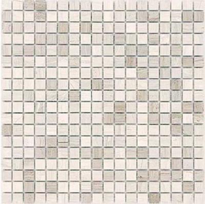 Мозаика Карамелле Pietrine Travertino Silver MAT чип 15x15х4 30,5х30,5