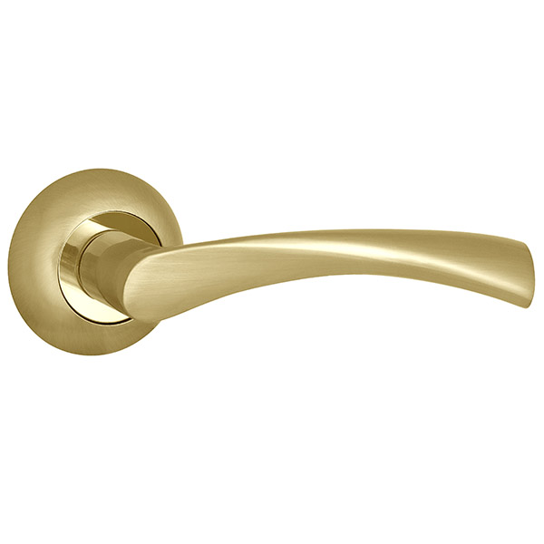 Ручка дверная межкомнатная Punto CRONA TL SG/GP-4 мат. золото/золото
