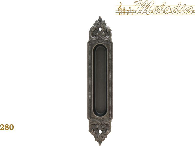Ручки купе для раздвижных дверей Melodia 280/1 Античное серебро