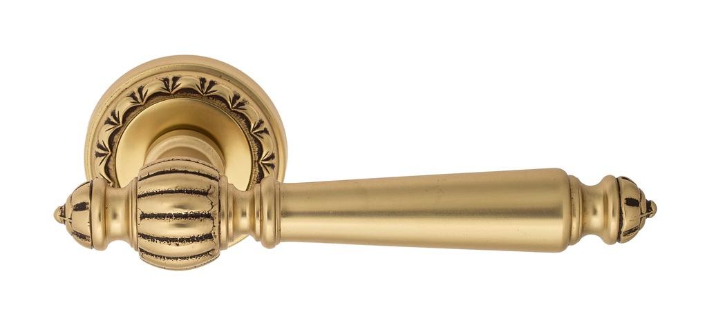 Ручка дверная межкомнатная Venezia Pellestrina D2 французское золото+коричневый