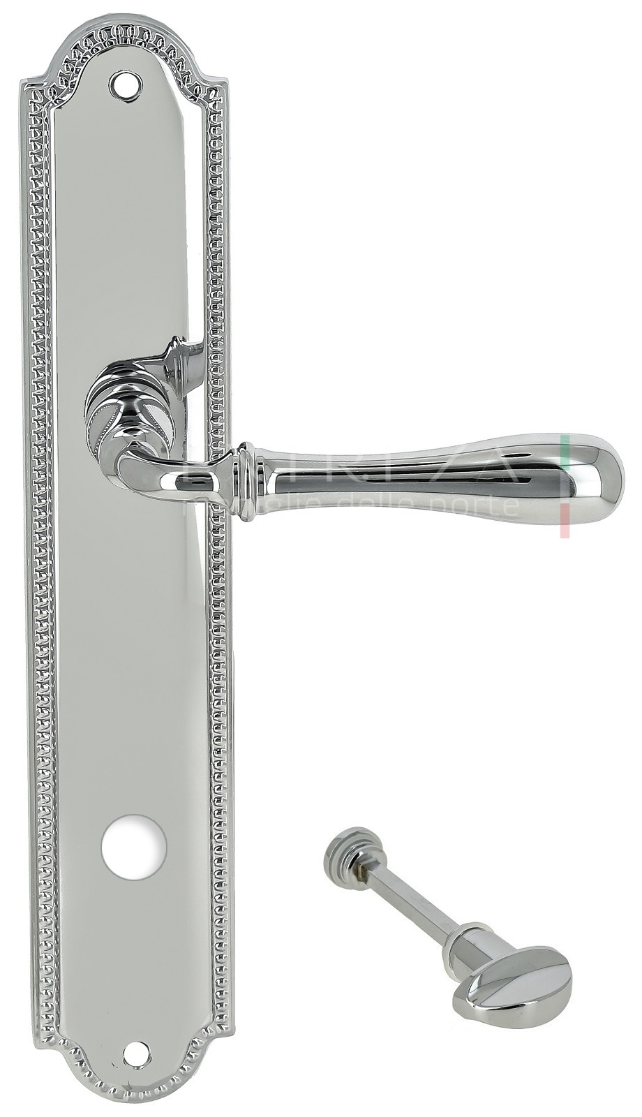 Ручка дверная Extreza CARRERA (Каррера) 321 на планке PL03 WC полированный хром F04