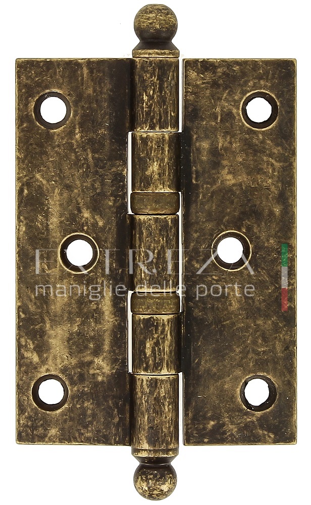 Петля латунная универсальная дверная Extreza 5110 102x76x3 мм античная бронза F23