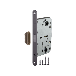 Замок межкомнатный дверной под фиксатор магнитный Fuaro MAGNET M96WC-50 GR графит