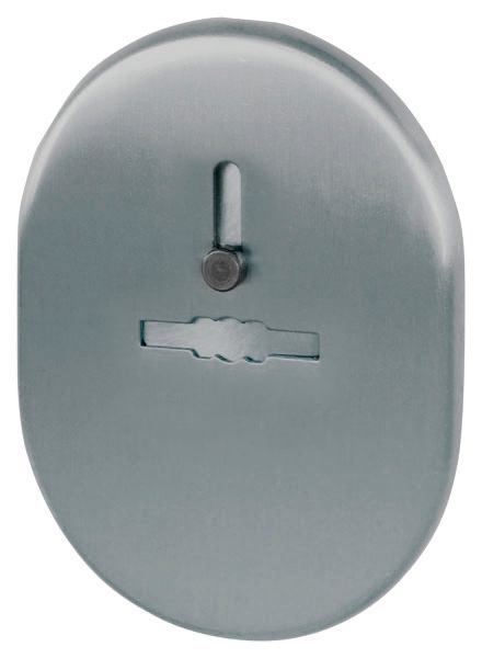 Декоративная накладка ESC 476 (90х65) SN матовый никель на сувальдный замок с шторкой