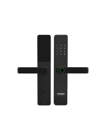 Замок врезной электронный к с ручкой Hogo P02 полуавтомат с отпечатком пальца, черный