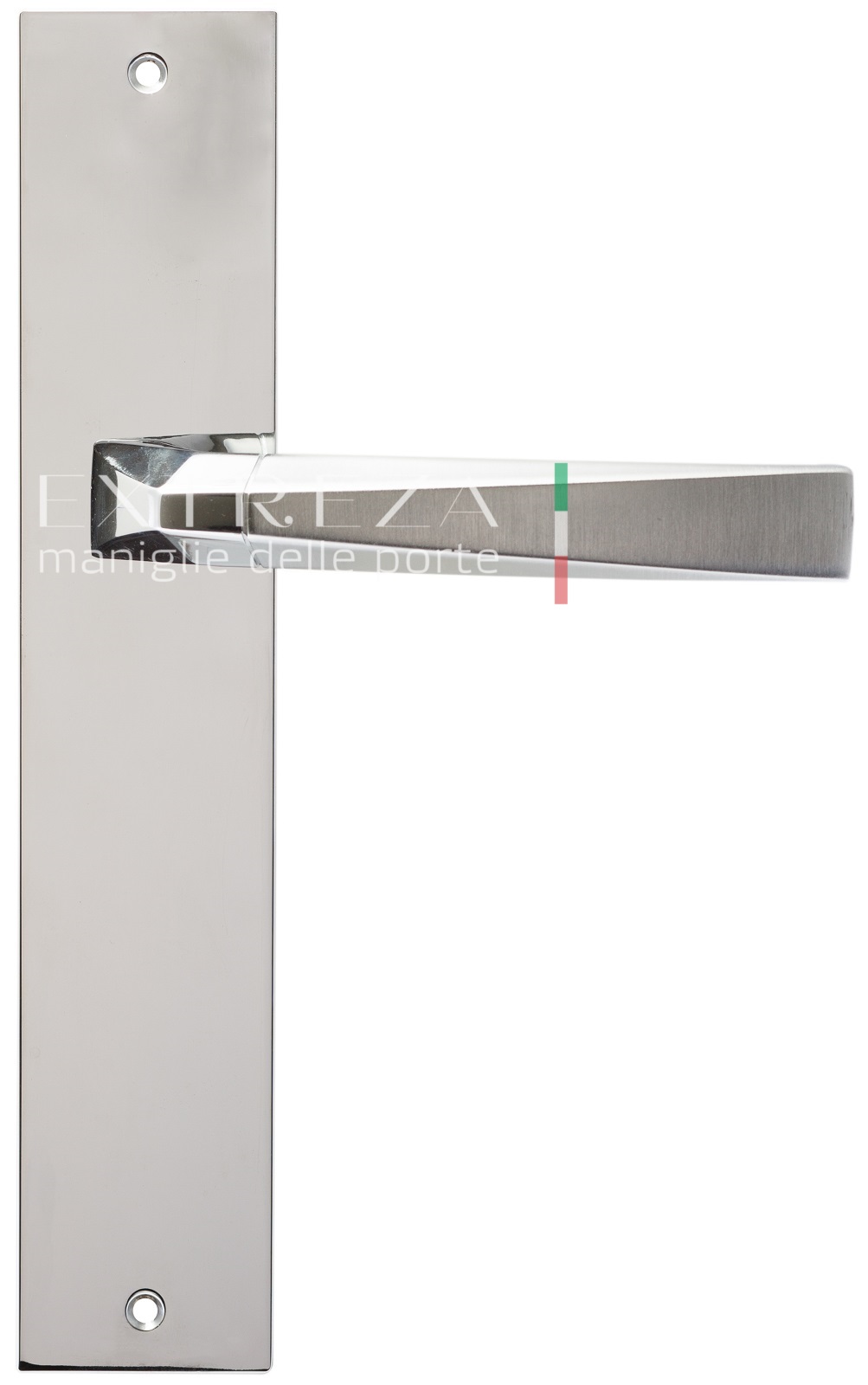 Ручка дверная Extreza Hi-Tech ELIO (Элио) 109 на планке PL11 PASS матовый хром / хром F05 / F04