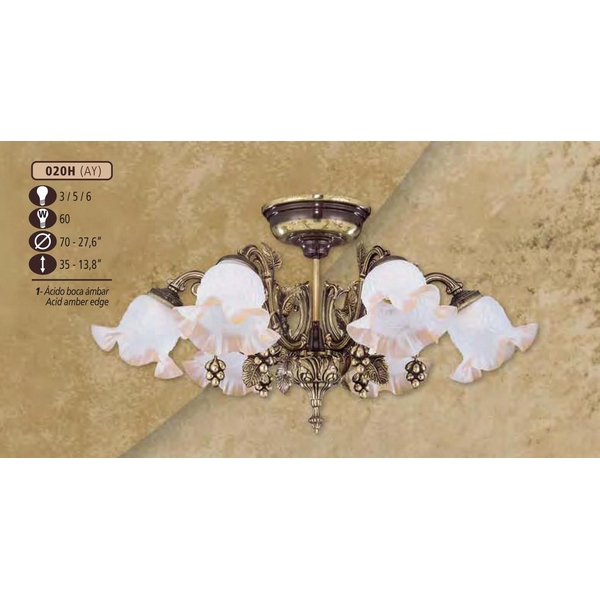 Люстра потолочная Riperlamp 020H/6 AY ACID.AMBER EDGE