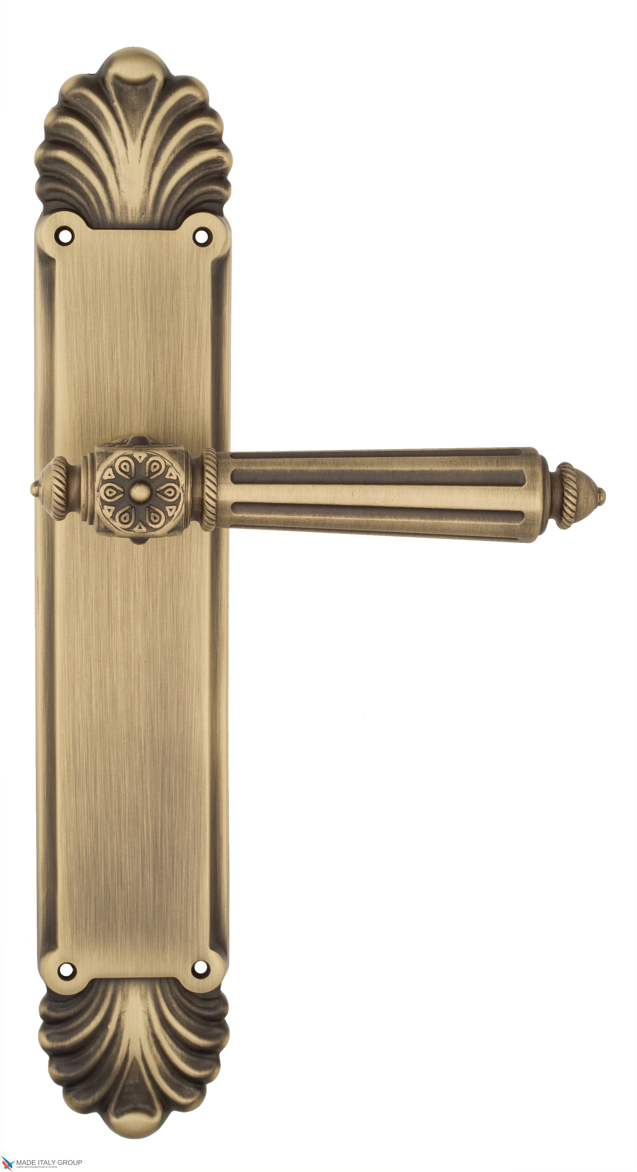Дверная ручка Venezia "CASTELLO" на планке PL87 матовая бронза