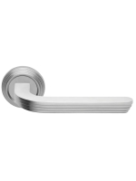 Ручка дверная Morelli Luxury ALLURE WD CSA раздельная на круглой розетке, цвет матовый хром, латунь