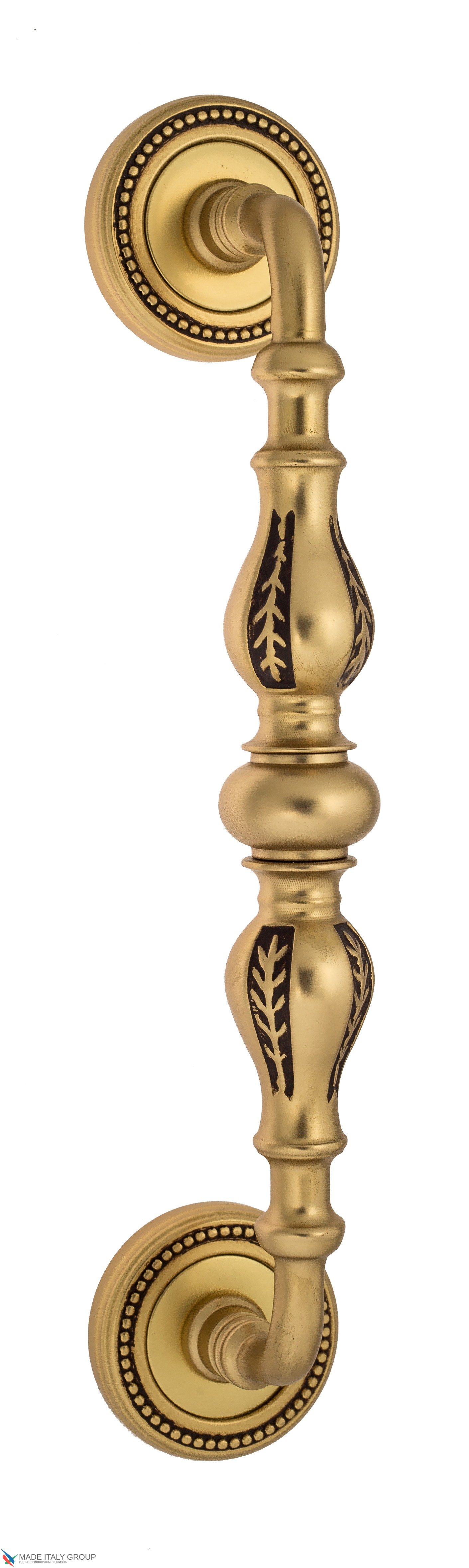 Ручка скоба Venezia "GIFESTION" 285мм (230мм) D3 французское золото + коричневый