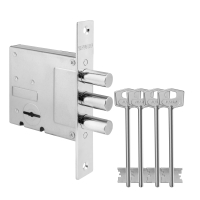 Замок Fuaro (Фуаро) врезной сувальдный MDV812/S-60.00.3R14 4key