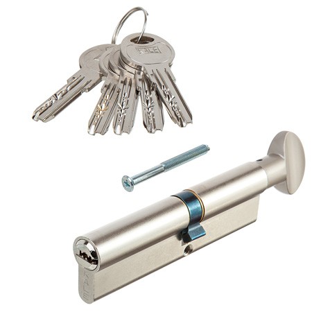 Цилиндр для замка ключ / вертушка Kale Kilit 164SM-110(55+10+45C)-C-NP-5KEY-STB 164SM000077 никель