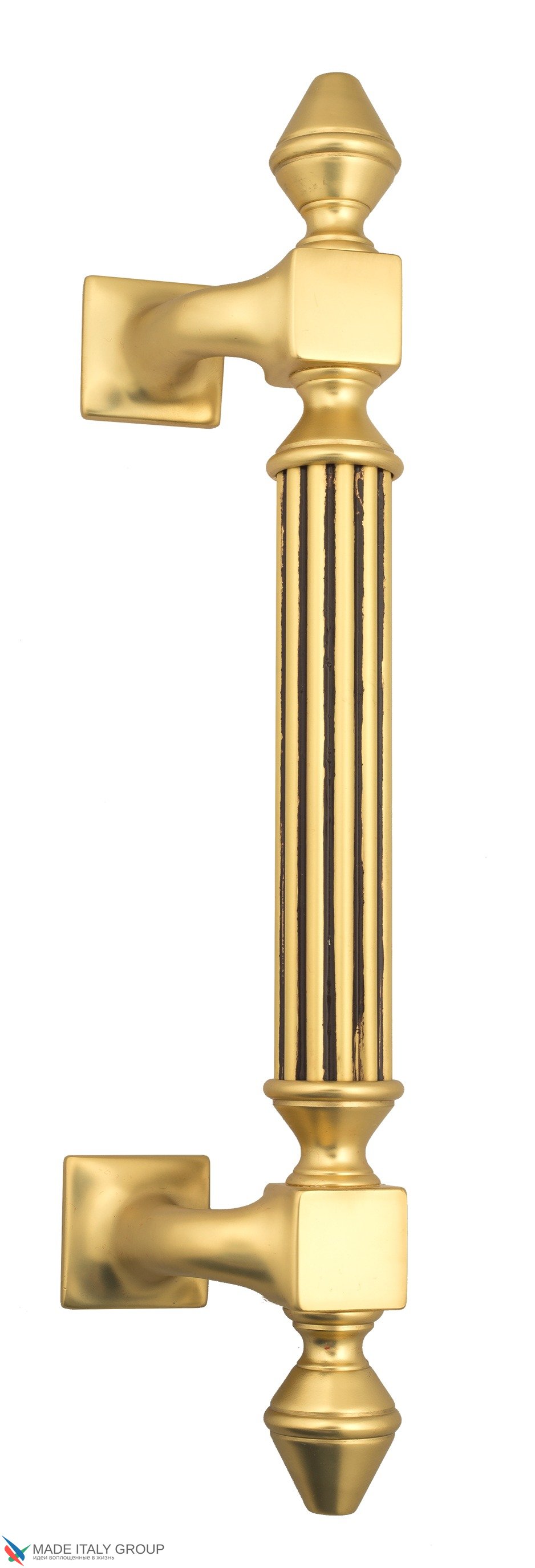 Ручка скоба Venezia "IMPERIONE" 365мм (235мм) французcкое золото + коричневый