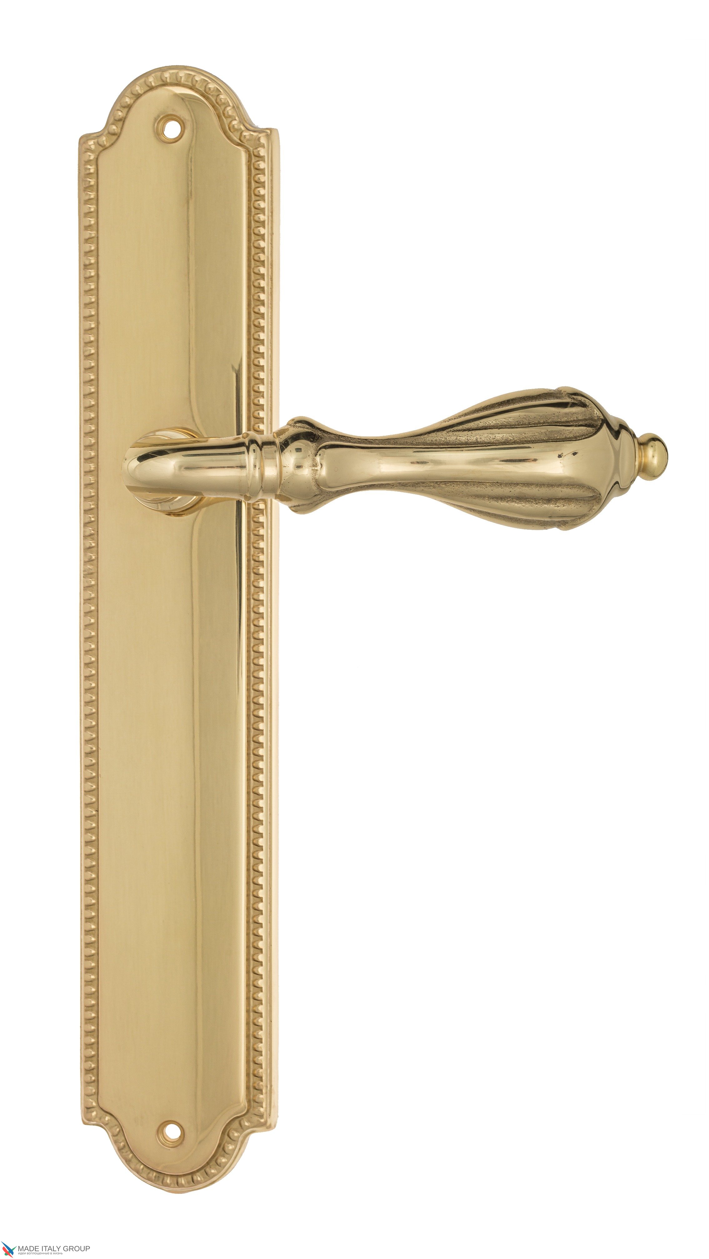 Дверная ручка Venezia "ANAFESTO" на планке PL98 полированная латунь