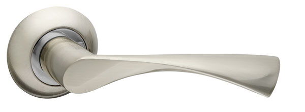 Ручки дверные межкомнатные Fuaro CLASSIC AR SN/CP-3 матовый никель/никель, квадрат 8x140 мм