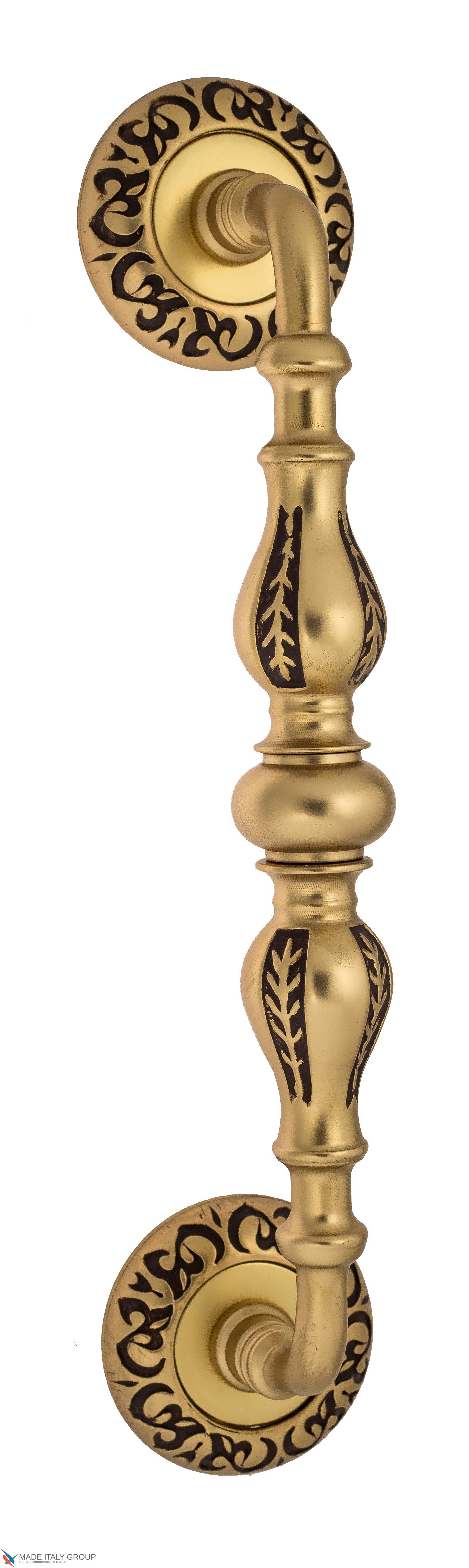Ручка скоба Venezia "GIFESTION" 290мм (230мм) D4 французское золото + коричневый