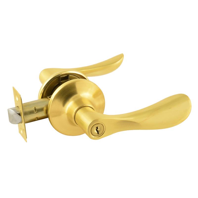 Ручка защелка (кноб) дверная нажимная НОРА-М ЕСО золото матовое ЗВ3-01-Э ключ/фикс