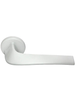 Ручка дверная Morelli Luxury COMETA R5 BIA раздельная на круглой розетке, цвет белый, ЦАМ