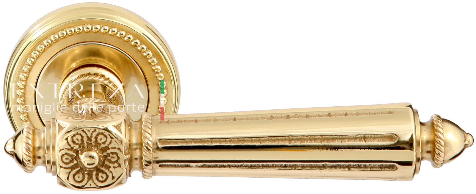 Ручка дверная Extreza LEON (Леон) 303 на розетке R03 полированное золото F01