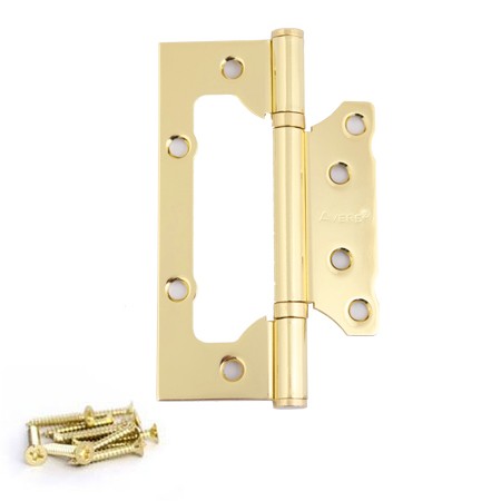 Петля стальная накладная дверная без врезки Avers 125*75*2,5-B2-G золото