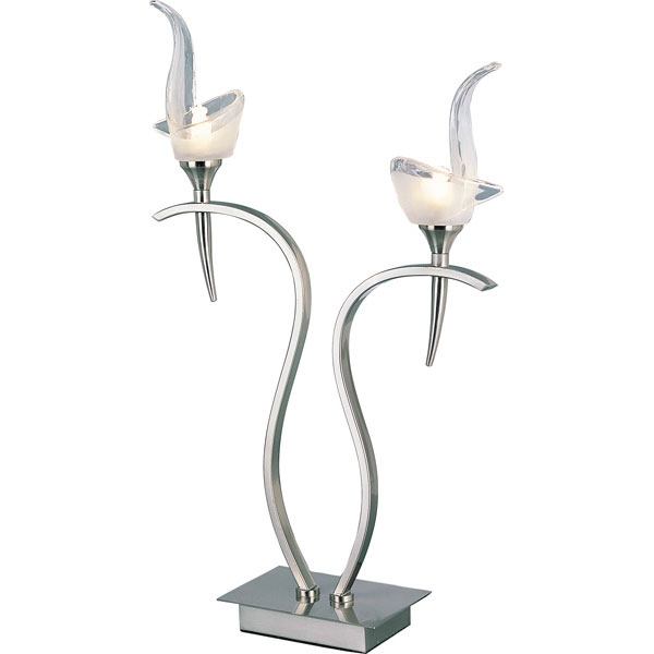 Интерьерная настольная лампа N-Light TX-0652/2 satin chrome