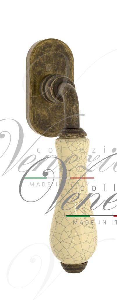 Ручка оконная Venezia Colosseo FW античная бронза+керамика