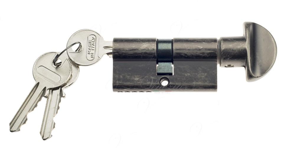 Цилиндр для замка Venezia 30/10/30 ант.серебро ключ/вертушка