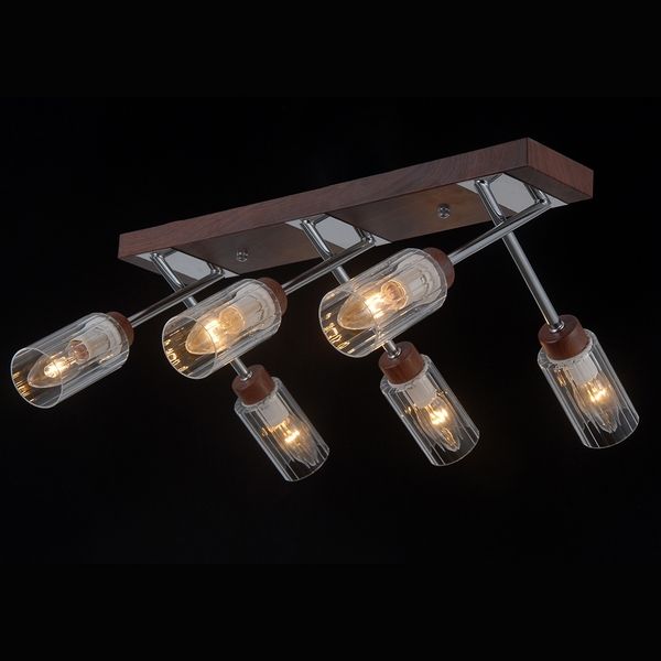 Люстра потолочная Natali Kovaltseva HELSINKI WOOD 81043-6C WOOD,CHROME