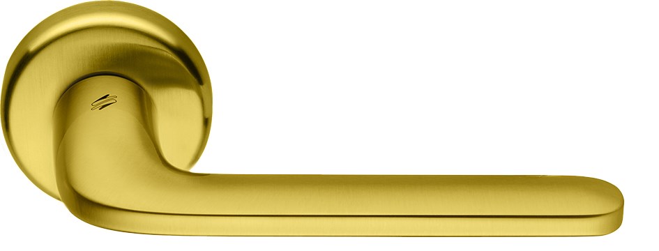 Ручка дверная на круглом основании Colombo Roboquattro ID41RSB-OM матовое золото