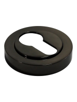 Накладка на замок Morelli Luxury LUX-KH-R2 NIN круглая под евроцилиндр, цвет черный никель