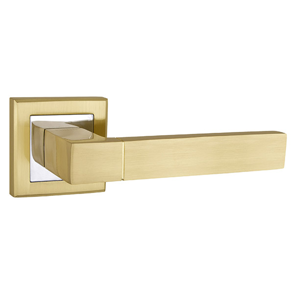 Ручка дверная межкомнатная Punto STYLE QL SG/CP-4 матовое золото/хром