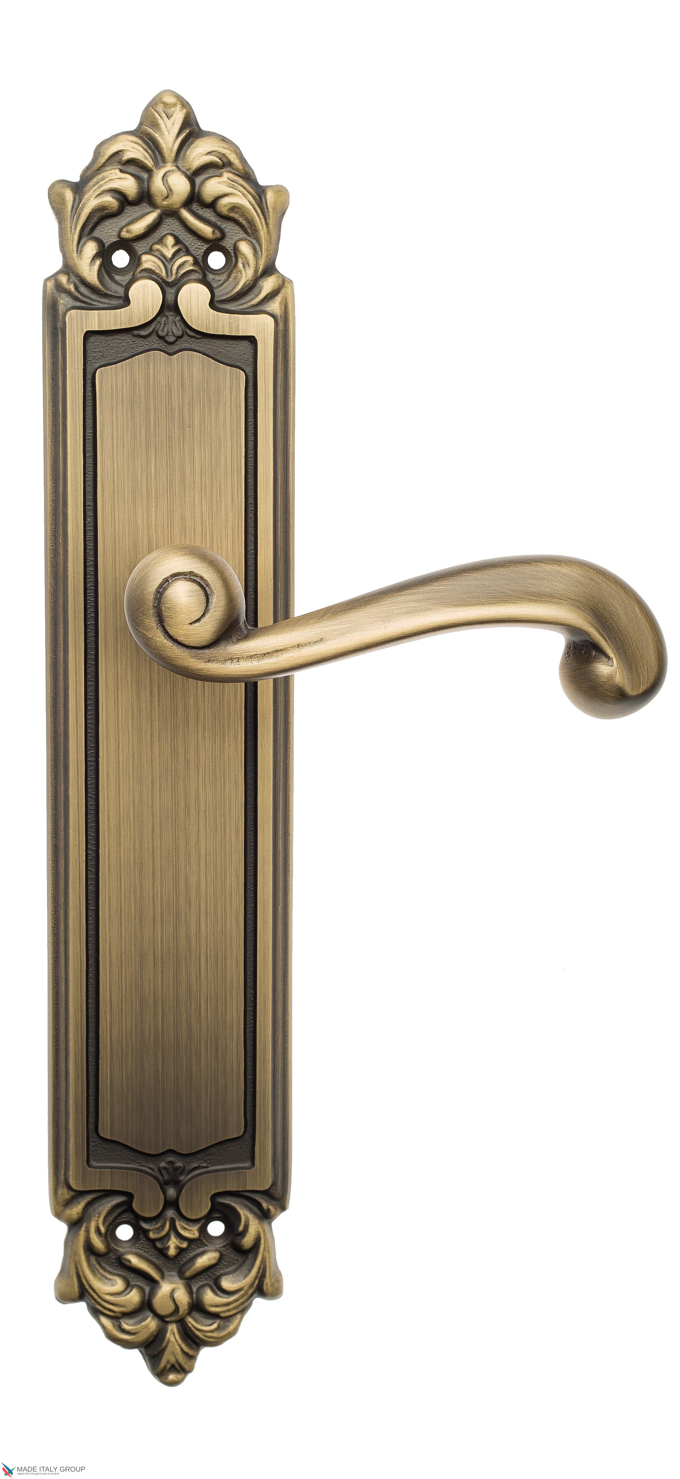 Дверная ручка Venezia "CARNEVALE" на планке PL96 матовая бронза