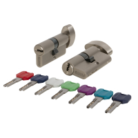 Цилиндровый Punto (Пунто) механизм MaxPro7002Knob65mm(25+10+30) SN никель 7key с вертушкой