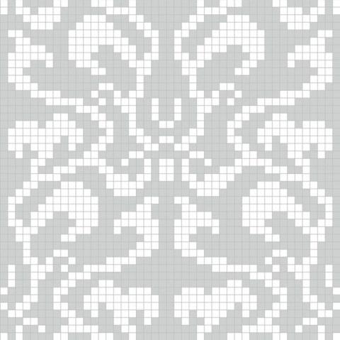 Мозаика Alma Панно 20 D-03 White A чип 20х20 98х98