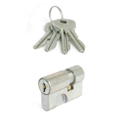 Цилиндр для замка ключ / ключ Зенит МЦ8-6 накл. хром