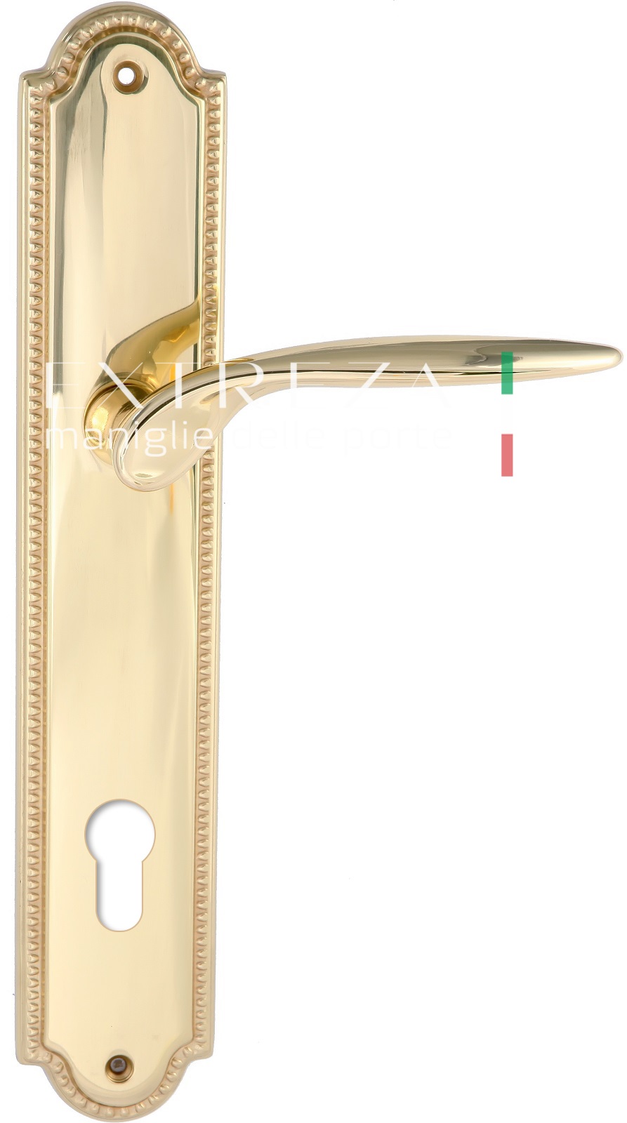 Ручка дверная Extreza CALIPSO (Калипсо) 311 на планке PL03 CYL полированное золото F01