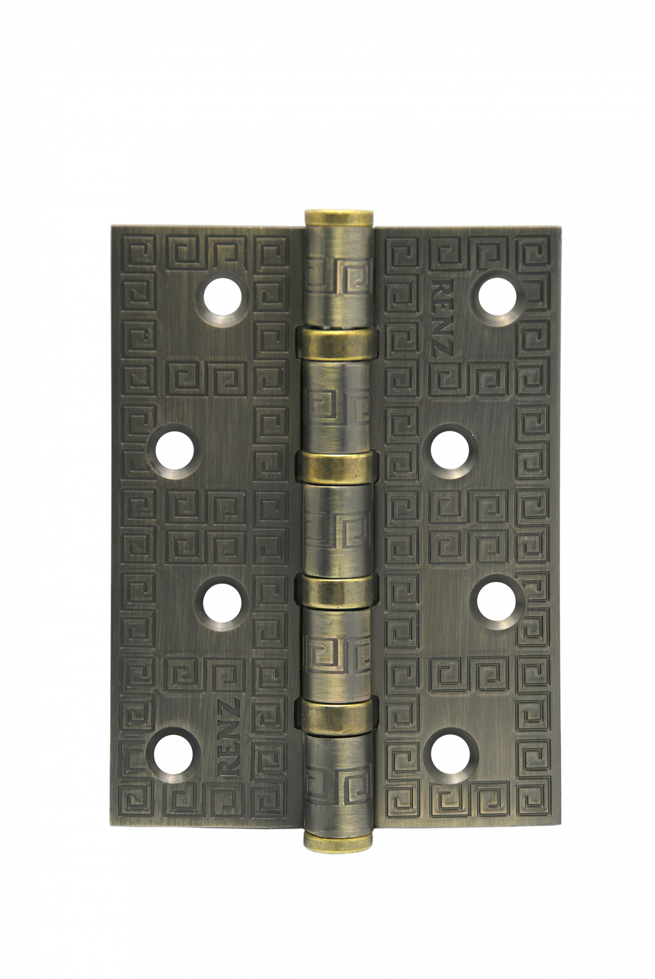 Петля стальная RENZ INDECOR MR 100-4BB FH MAB 100*75*2,5, 4 подшипника, MR б/колп., бронза античная матовая