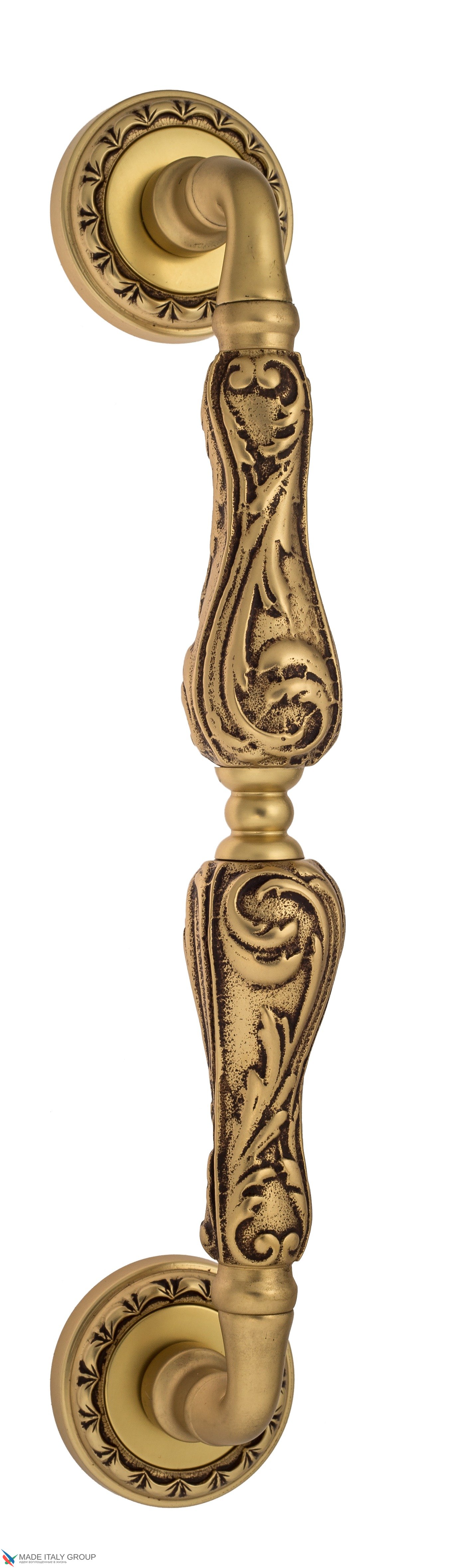 Ручка скоба Venezia "MONTE CRISTO" 313мм (260мм) D2 французское золото + коричневый